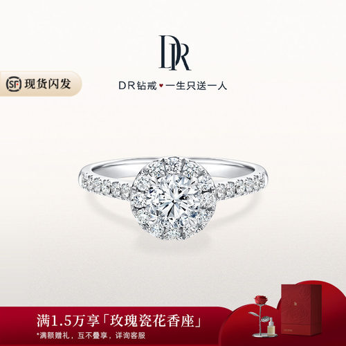 DR求婚钻戒群镶排钻1克拉