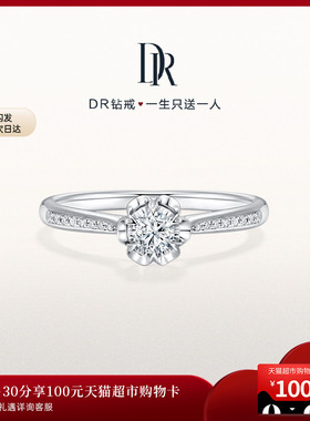 DRBELIEVE系列雪吻简奢款求婚钻戒钻石戒指女款k金定制WJ0310