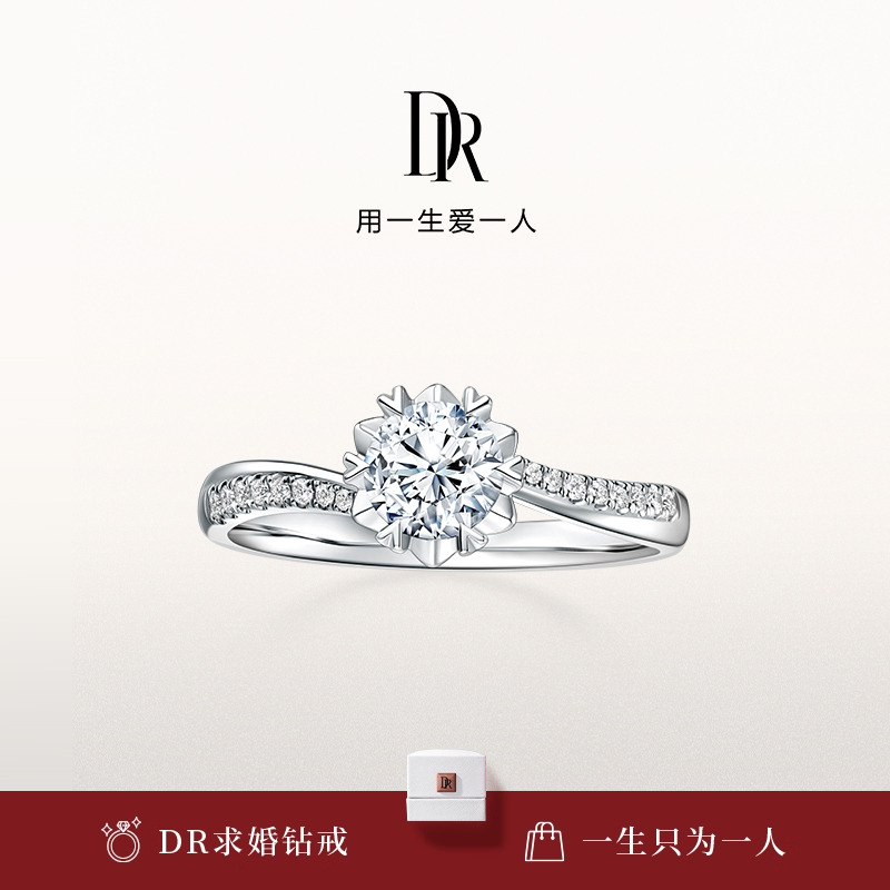 DR求婚钻戒群镶排钻天然钻石