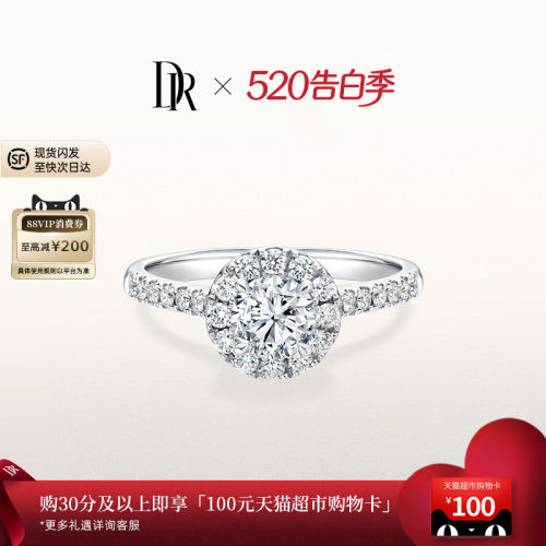 DR求婚钻戒群镶排钻1克拉