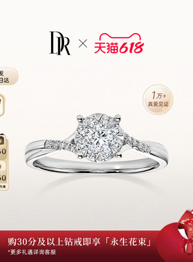 【618礼物】DRBELIEVE 光芒扭臂款求婚钻戒钻石结婚送女友送毕业