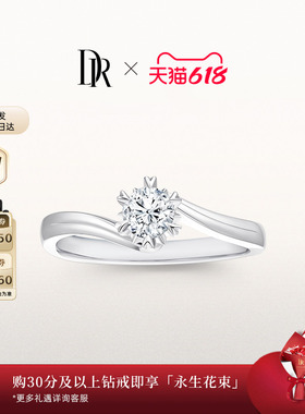 DR求婚钻戒 BELIEVE典雅1克拉真钻50分戒指女订婚天然钻石WJ0006