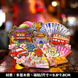 Автобус, магнит на холодильник, сувенир, Гонконг, деликатесы