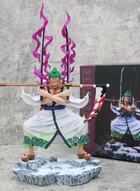 海贼王 和之国鬼岛 炼狱鬼斩索隆 三刀流 死神镰刀 盒装 手办摆件