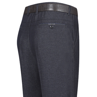 男士裤子爸爸款春秋宽松版中老年人男裤高腰深裆秋装皮带款休闲裤