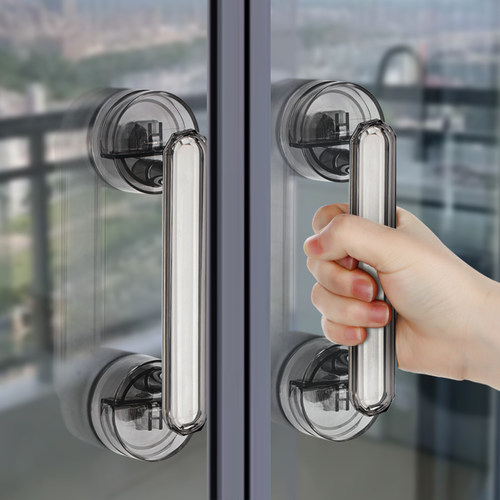 免打孔吸盘门把手推拉玻璃门手柄