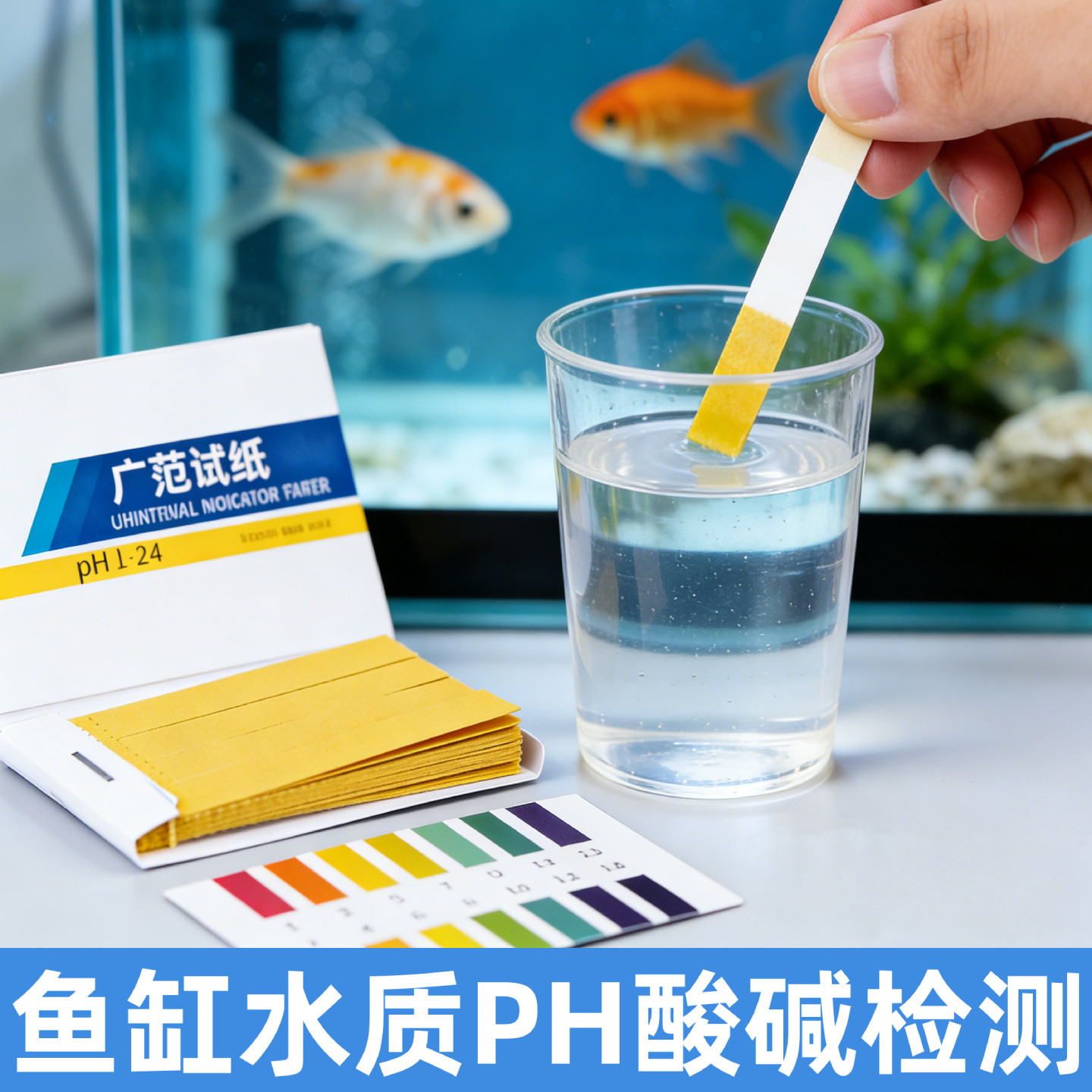 鱼缸水质检测试纸饮用水酸碱性PH值测验自来水土壤唾液检测工具盒