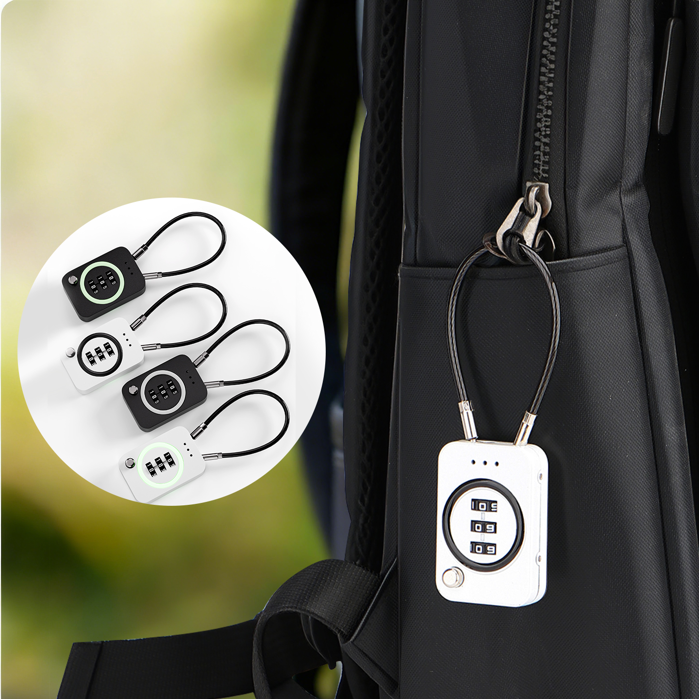 学生钢缆链条密码挂锁锁门铁皮柜宿舍衣柜锁床头柜加厚书包防盗锁