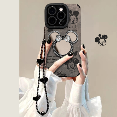 米奇镜子旋转支架适用苹果手机壳