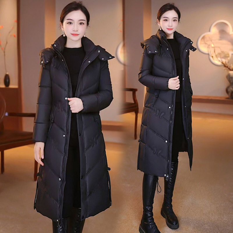 流行爆款长款羽绒棉服女士外套