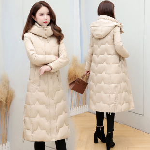 羽绒棉服女款2025年新款爆款轻薄中长款时尚可脱卸帽高端外套冬