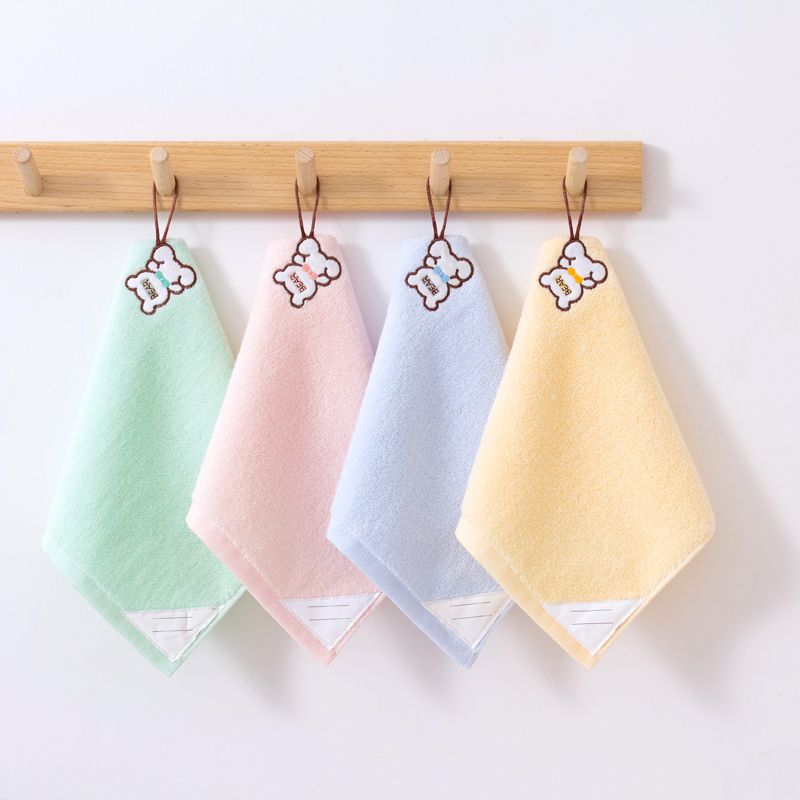 可印名字棉方巾柔软不掉毛儿童专用小毛巾宝宝洗脸巾幼儿园