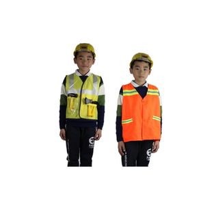 儿童建筑工人搬运工扮演服环卫工清洁工马甲表演服幼儿职业体验服