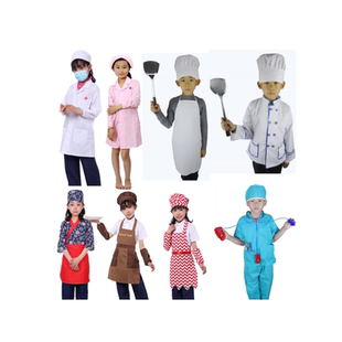 幼儿园游戏演出服大小厨师面包师角色表演服装儿童职业体验工作服
