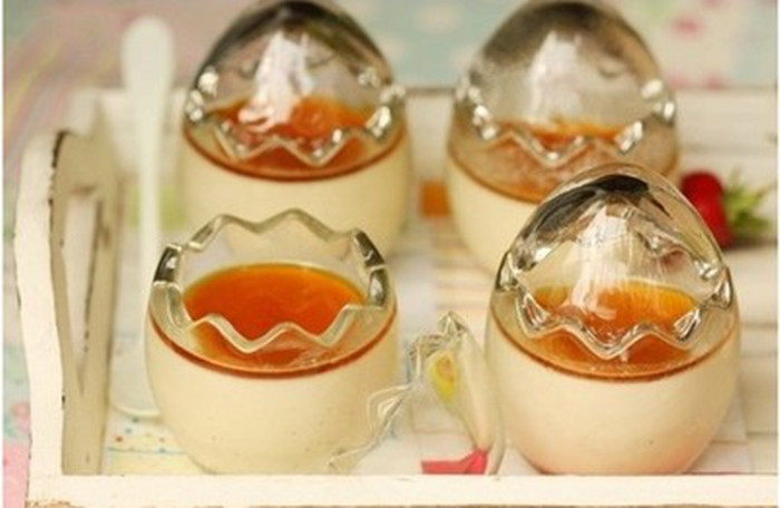 鸡蛋壳玻璃布丁瓶带盖耐高温玻璃布丁杯慕斯杯酸奶瓶烘培模具促销