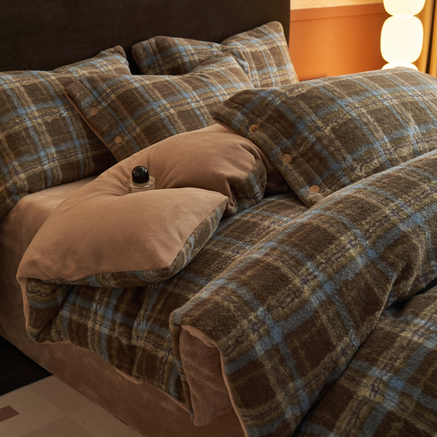 复古高级感牛奶绒四件套冬季加厚加绒被套珊瑚法兰绒床单人三件套