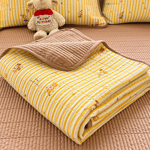 卡通星星人床盖三件套四季 通用榻榻米床单非全棉纯棉炕盖2026新款