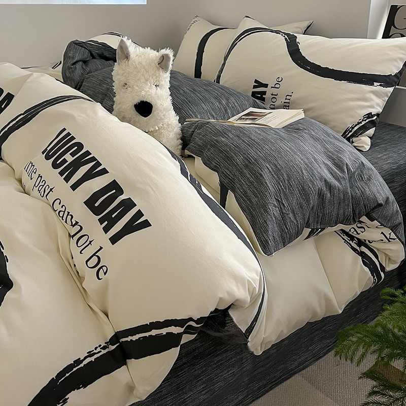 网红简约纯棉四件套全棉