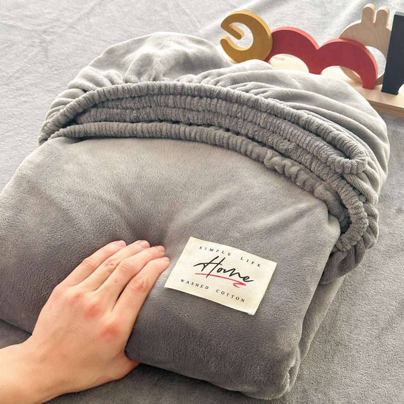 牛奶绒床笠单件2025新款冬季加绒