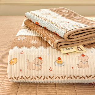 2026新款 通用三件套加厚炕盖 双层纱床盖单件夹棉榻榻米床单人四季