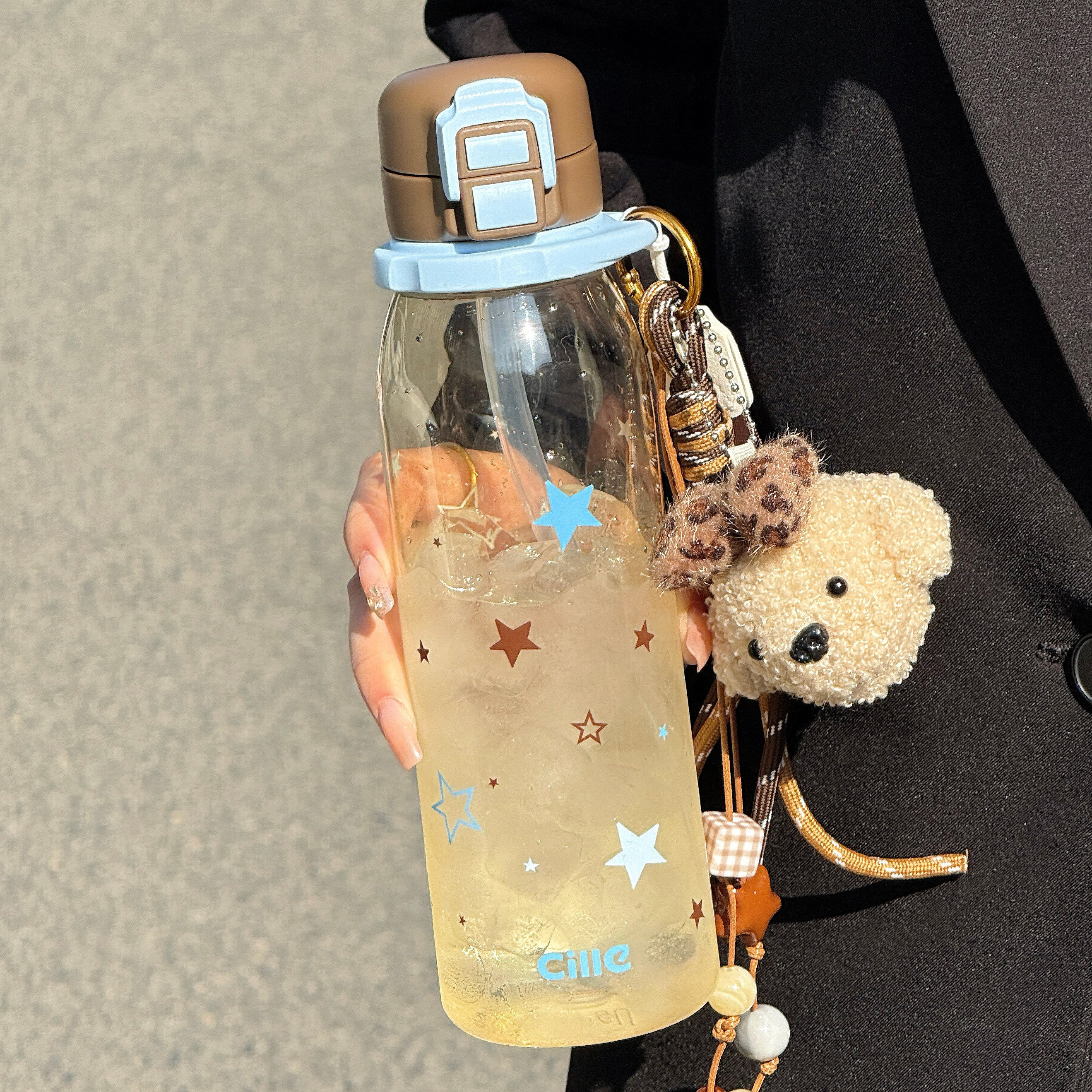 希乐大容量水杯学生高颜值吸管杯子ppsu耐高温塑料杯上学专用水壶
