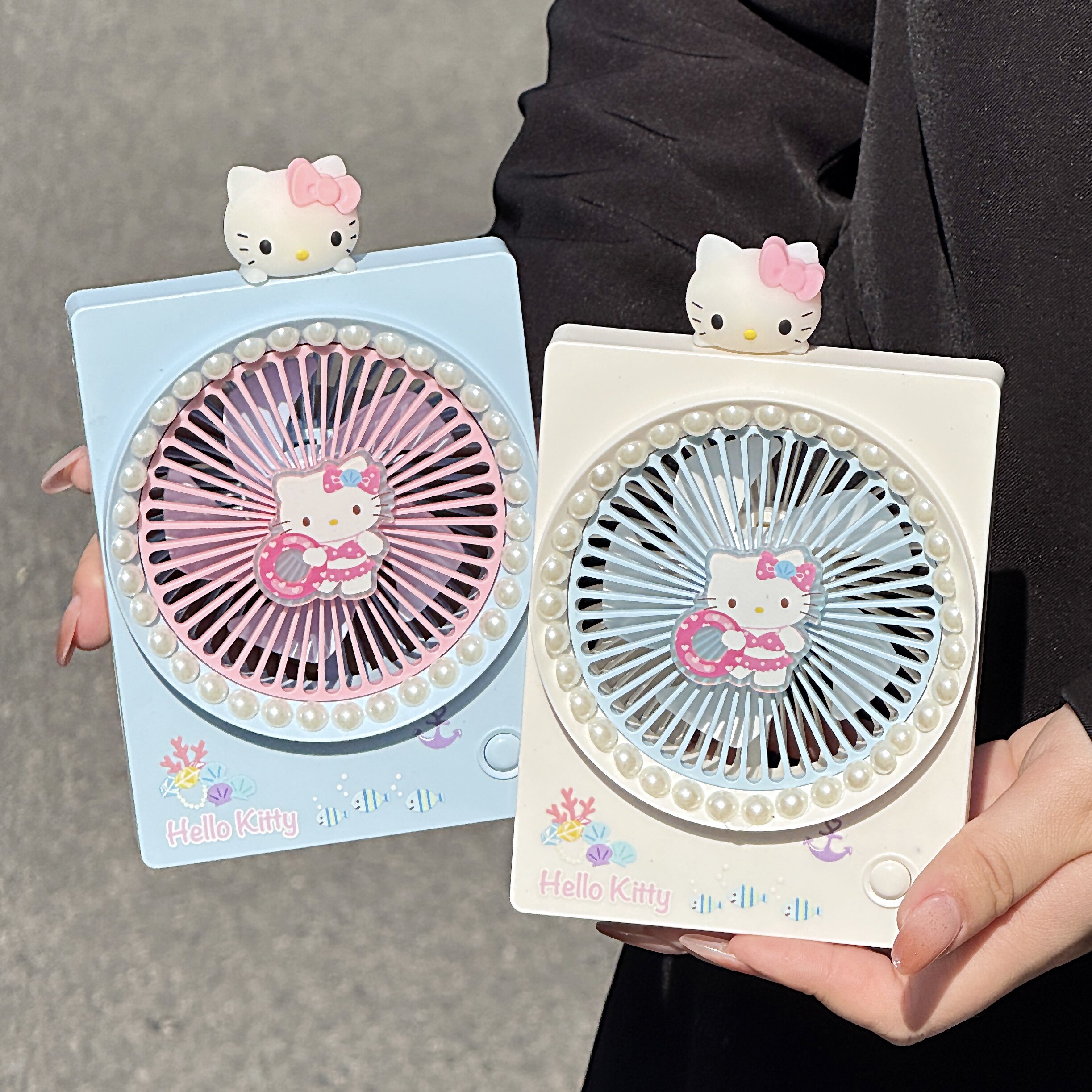 hellokitty女生桌面台式电风扇夏季学生宿舍专用小风扇可爱便携式