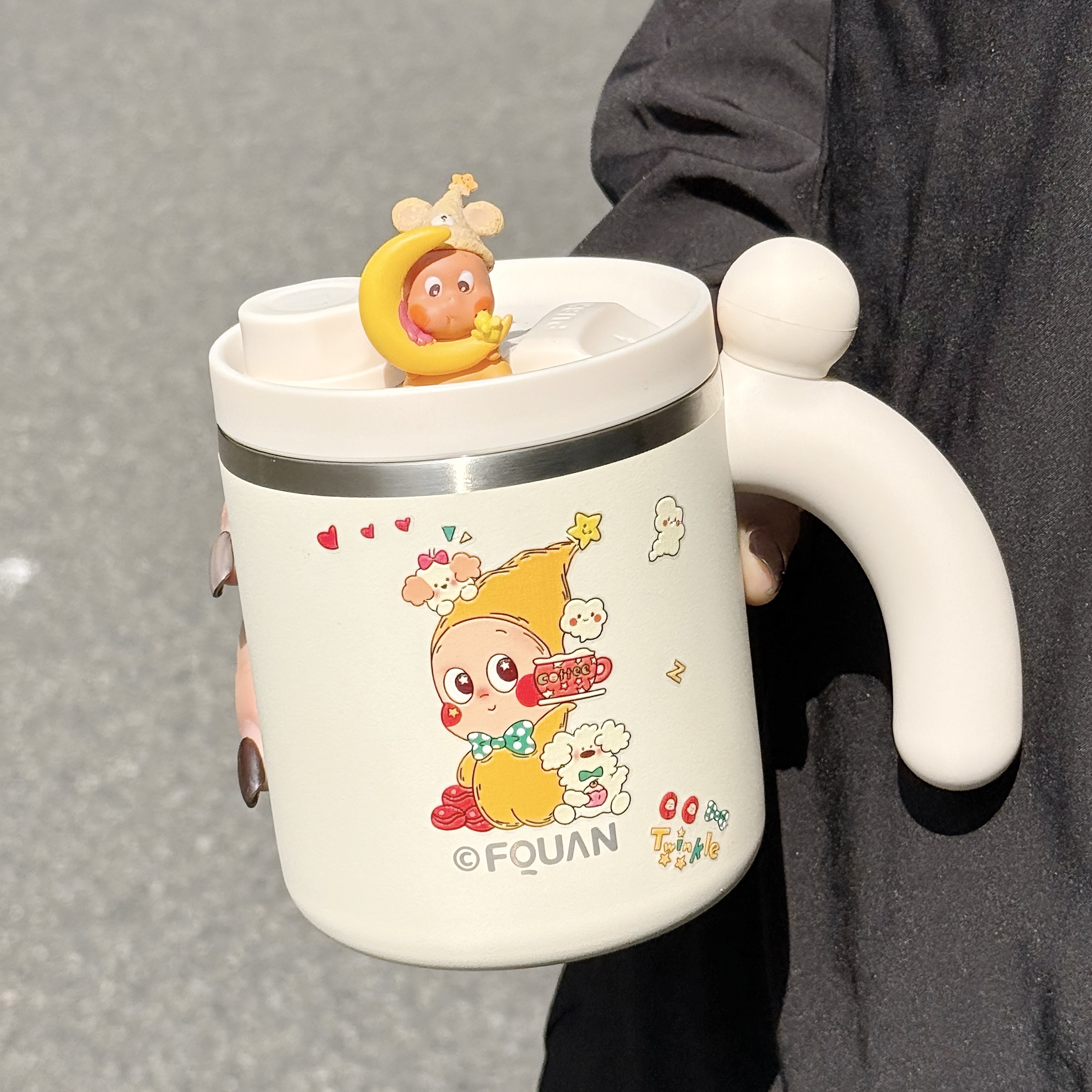 星星人不锈钢马克杯保温杯