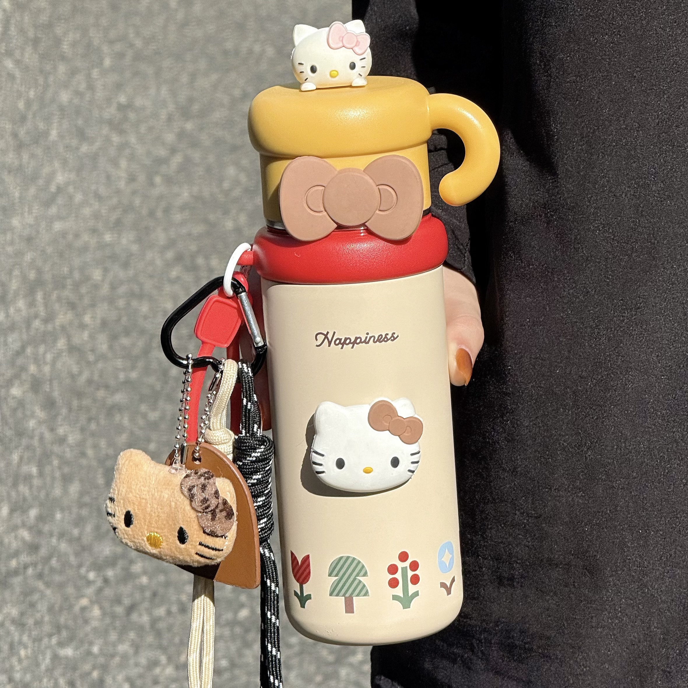 一杯三饮不锈钢保温杯