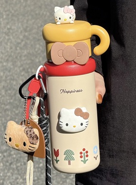 一杯三饮保温杯带杯盖不锈钢吸管水杯大容量学生上学专用便携杯子