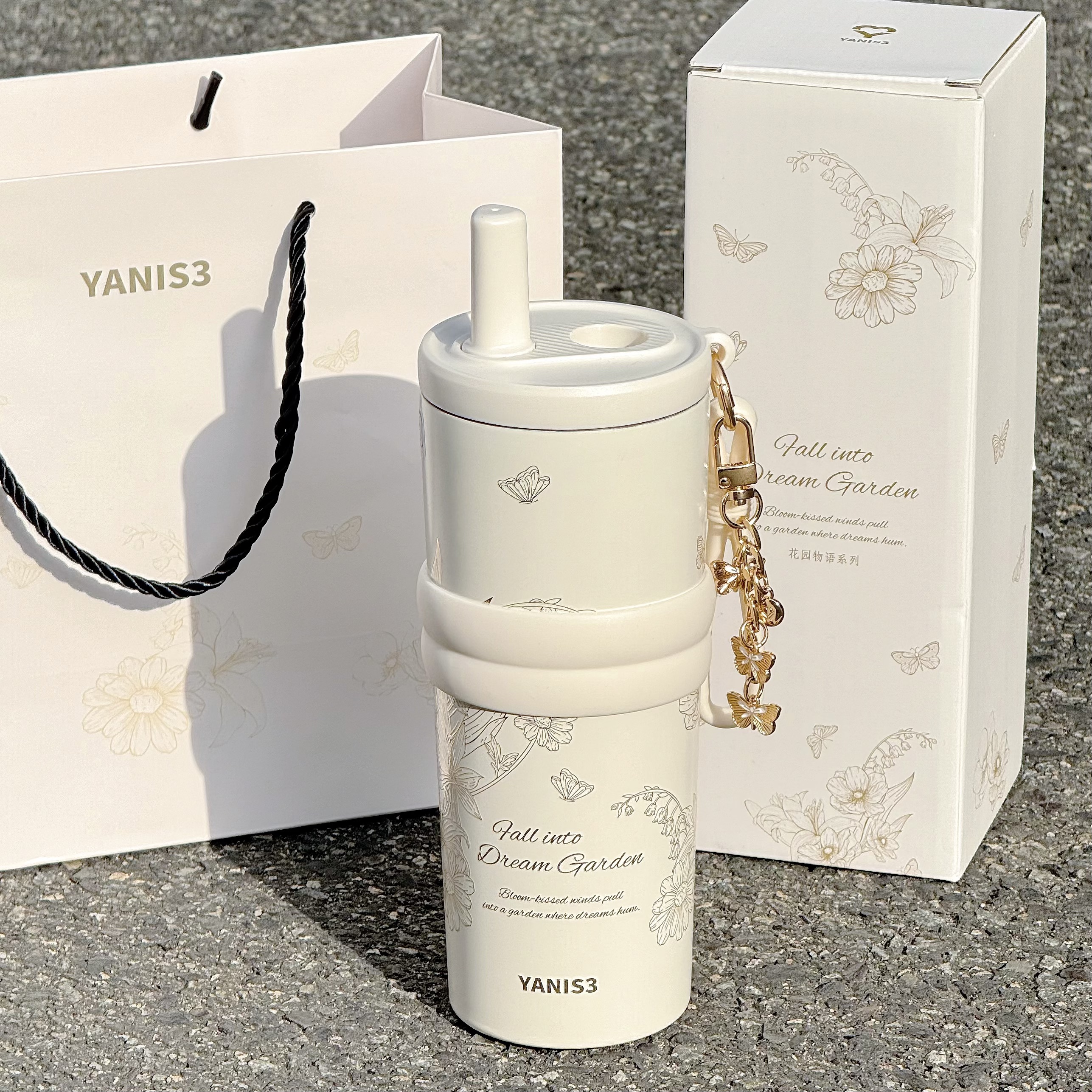 大容量吸管杯女士高颜值礼物316不锈钢车载泡茶水杯保温杯咖啡杯