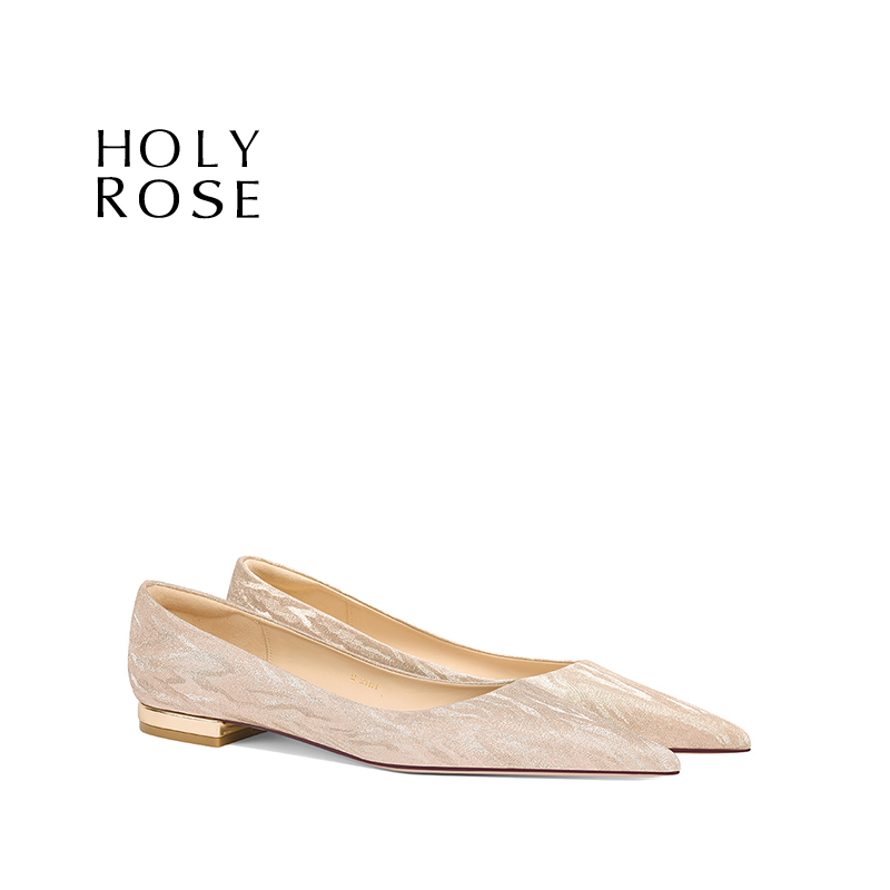 HolyRose香槟金新娘高跟鞋