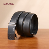 皮带新款 奥康 男士 自动扣商务休闲百搭腰带黑色门店发货