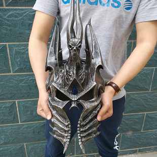 HCMY魔獸阿爾薩斯巫妖王冠頭盔1比1統(tǒng)御之盔寒冰王冠模型手辦雕像
