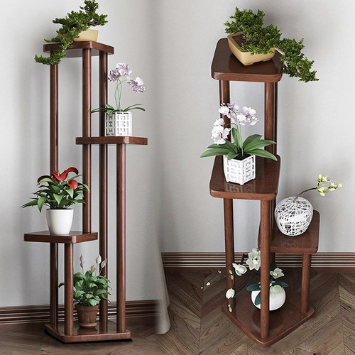 花架子简易室内实木花盆架