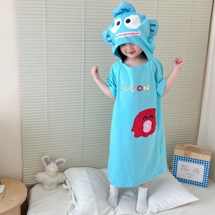 小丑鱼睡裙！儿童夏季超萌连帽睡衣男女宝纯棉短袖可爱丑萌家居服