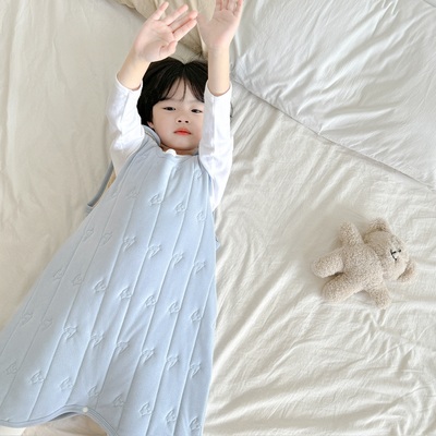 儿童加厚保暖背心式护肚连体睡衣