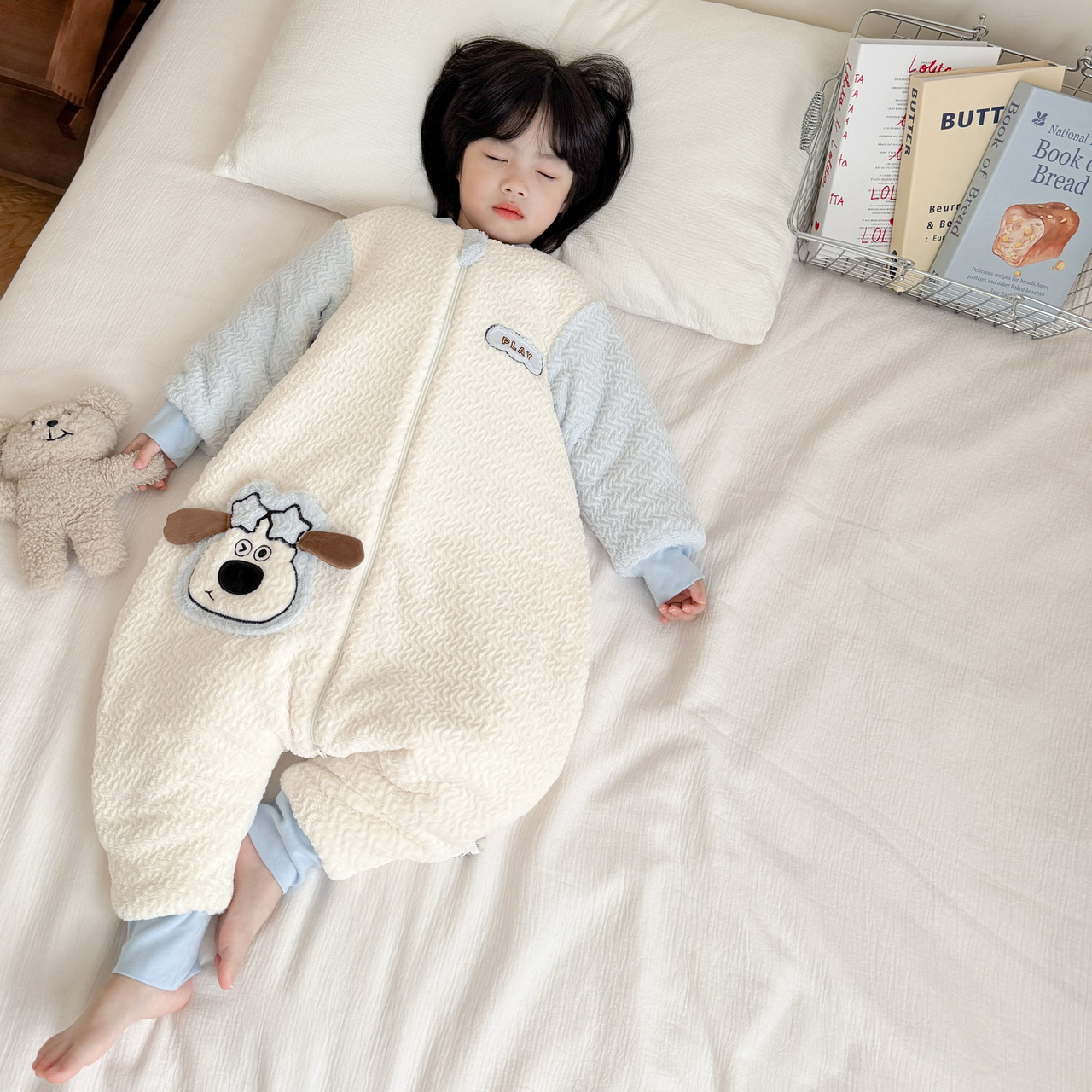 冬季0下~10度睡袋宝宝护肚防踢被