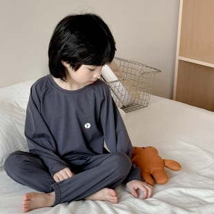 春季幼儿园运动休闲亲肤舒适套装儿童莱赛尔棉长袖长裤女童家居服