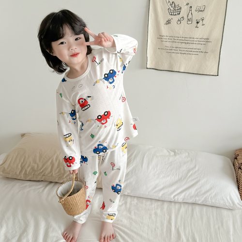 男女童薄款A类竹纤维睡衣空调服