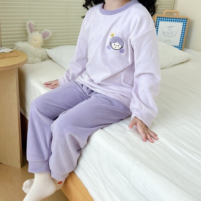 秋冬新品儿童抗静电珊瑚绒家居服