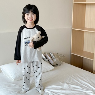 居家外穿不设限!秋季2025新款儿童睡衣纯棉长袖套装高级感家居服