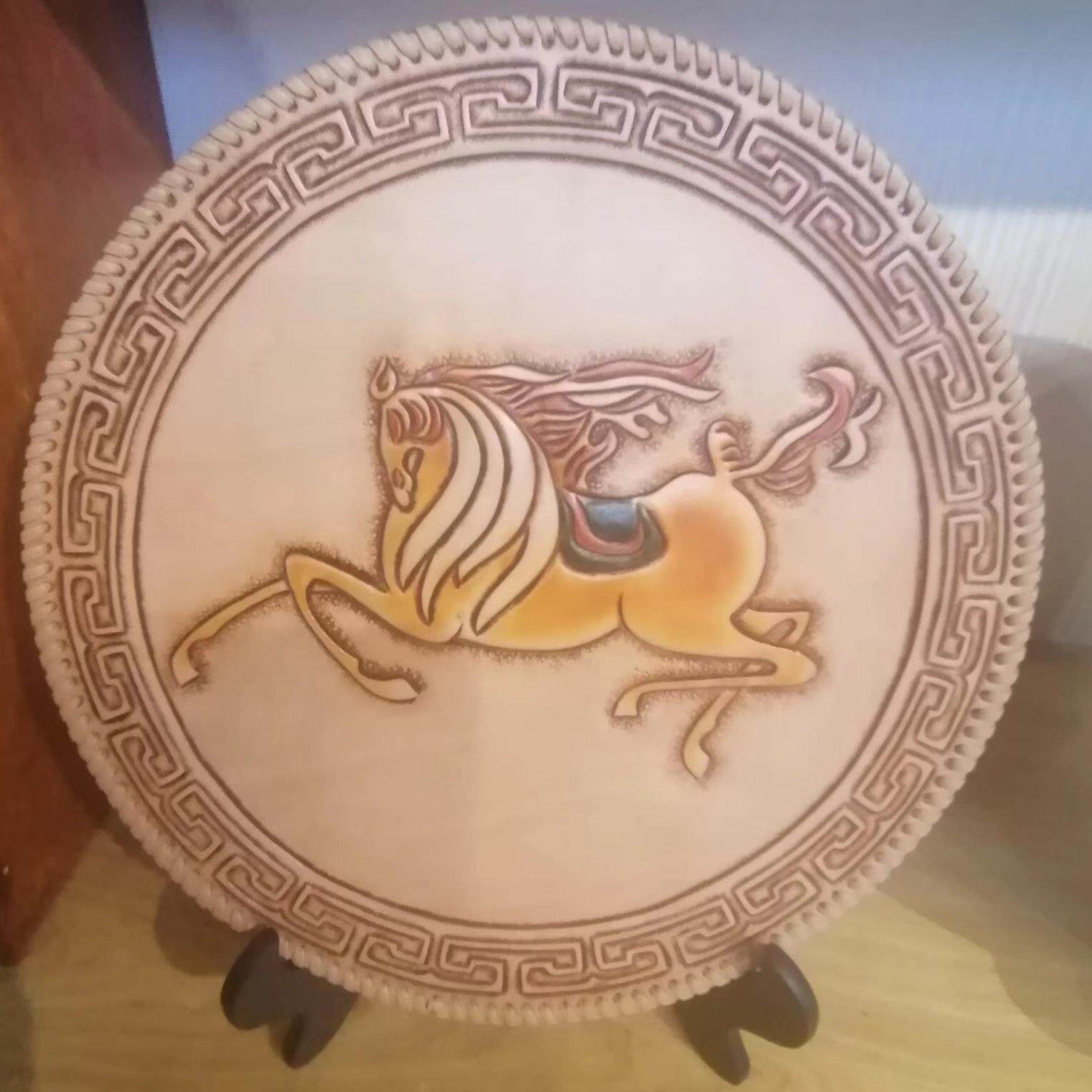 纯手工工艺/蒙古牛皮画/家居摆设艺术装饰画/马到成功5