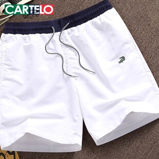 鳄鱼运动裤男短裤速干裤夏季薄款跑步五分裤男士休闲裤宽松男裤潮