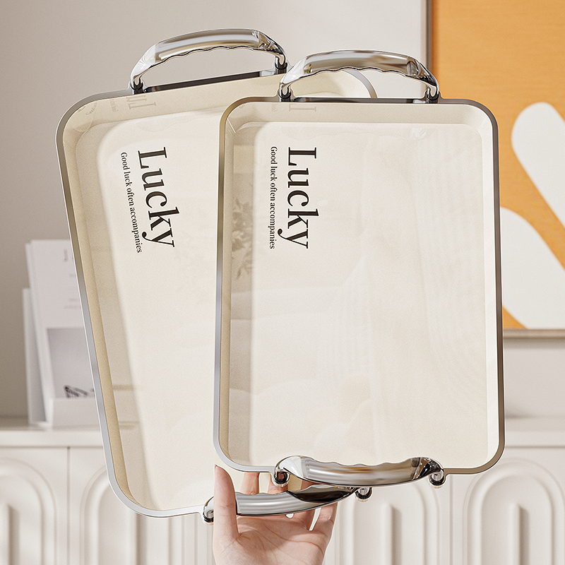 轻奢高级托盘家用客厅杯子收纳盘