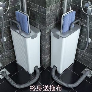 免手洗吸水平板拖把套装 干湿高端悬浮洗衣机懒人墩布一脱净刮刮乐