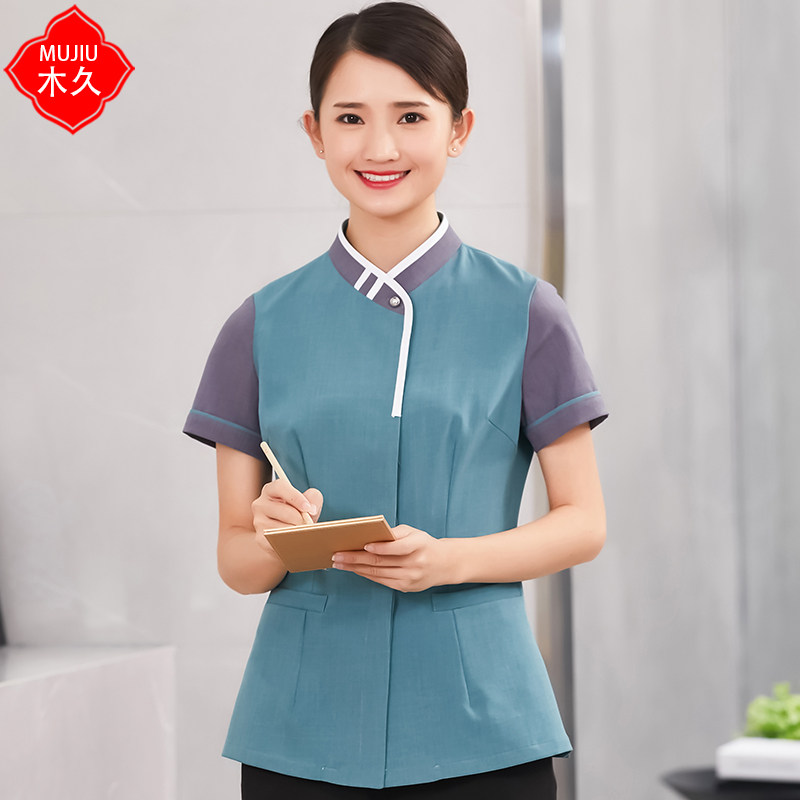保洁工作服女短袖酒店宾馆客房制服物业小区楼层清洁工PA阿姨夏装