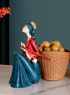 创意家居装饰品入户玄关钥匙收纳摆件北欧轻奢高档电视柜酒柜客厅