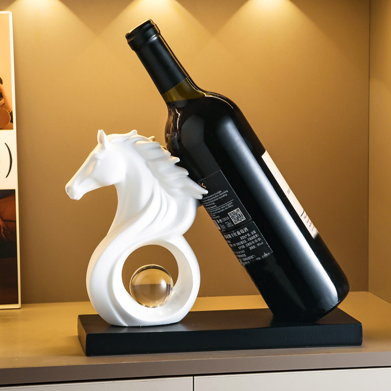 创意马到成功桌面酒托酒架摆件家居客厅酒柜餐边柜装饰品乔迁礼物