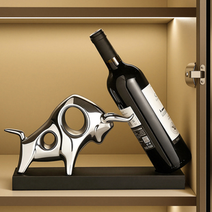 轻奢牛气冲天电视柜红酒架摆件家居客厅酒柜餐边柜酒托装 饰品乔迁