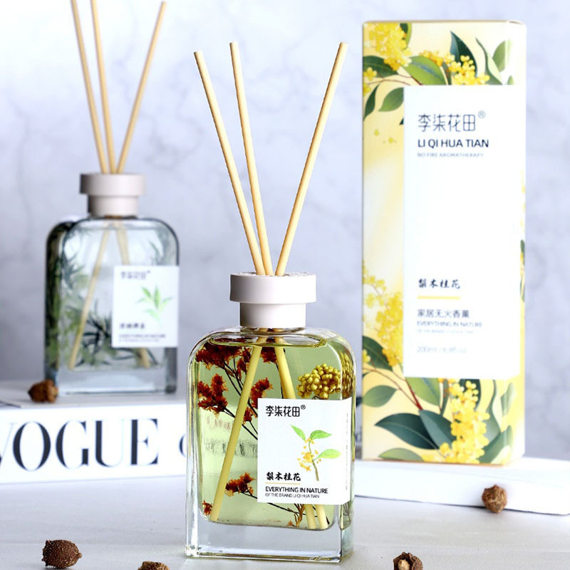 李柒花田家居无火香薰空气清新去味送人伴手礼香薰藤条挥发香薰